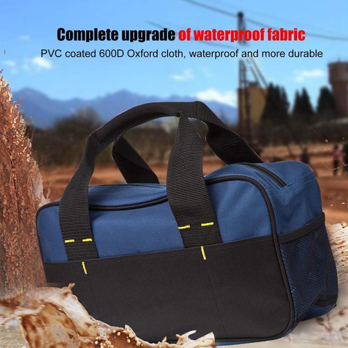 Waterproof Tool Bag Carry Tote Shoulder Strap Storage Electrician Organizer Bag - Picture 5 of 13