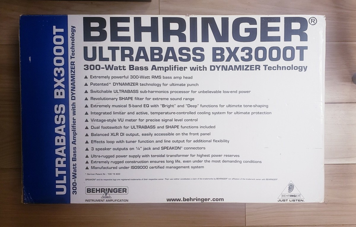 Behringer Bass Head. ULTRABASS BX3000T 300W Open Box | eBay