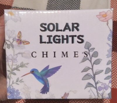 NEW CARDINAL BIRD WIND CHIMES LIGHTUP SOLAR POWERED FOR PATIO, DECK & GARDEN!