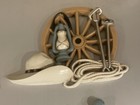 Set Of 4 Vintage BURWOOD  Wall Hangings Plastic Cowboy Southwestern Style — photo 3