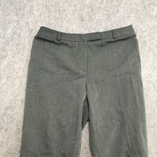 Charter Club Pants Womens Size 12 Full Length Gray Black Micro Dot Trousers