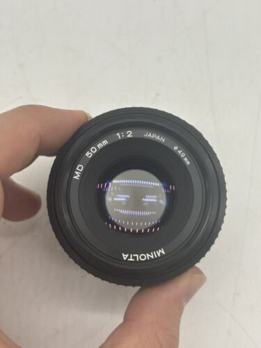 MINOLTA MD 50MM F 1:2 LENS MADE IN JAPAN CAMERA LENS 49mm - Picture 2 of 7