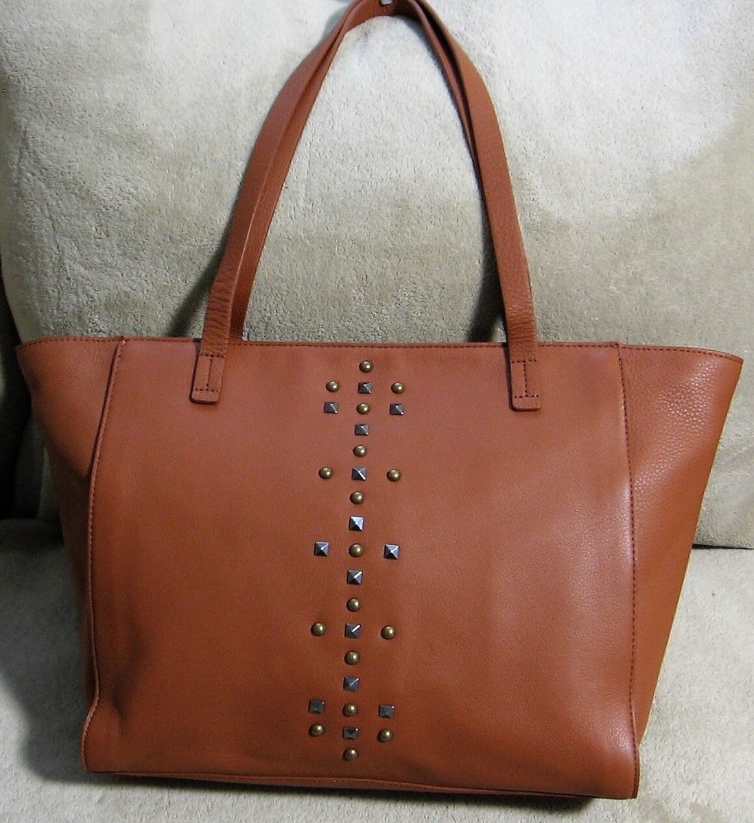 Lucky Brand Brown Studded Leather Bag KYLA STUDDED CROSSBODY BAG | Lucky Brand main image 4