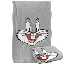 Looney Tunes Bugs Bunny Face Silky Touch Super Soft Throw Blanket