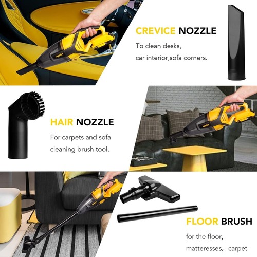 Cordless Vacuum for Dewalt 20V Max Battery, Handheld Electric Power Vacuum Clean - Picture 5 of 6