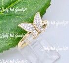 14k Yellow Gold  Ladies Ladie's Natural Butterfly Diamond Ring — photo 2