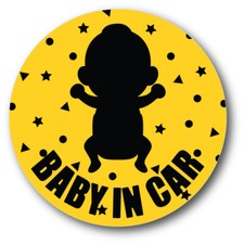 Baby In Car Vinyl Sticker Bumper Decal