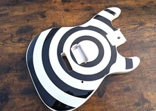 80'S BULLS EYE  HAIR METAL TRIBUTE GUITAR BODY REPLACEMENT.