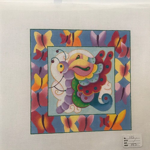 Hand painted needlepoint japanese design canvas - Picture 2 of 2
