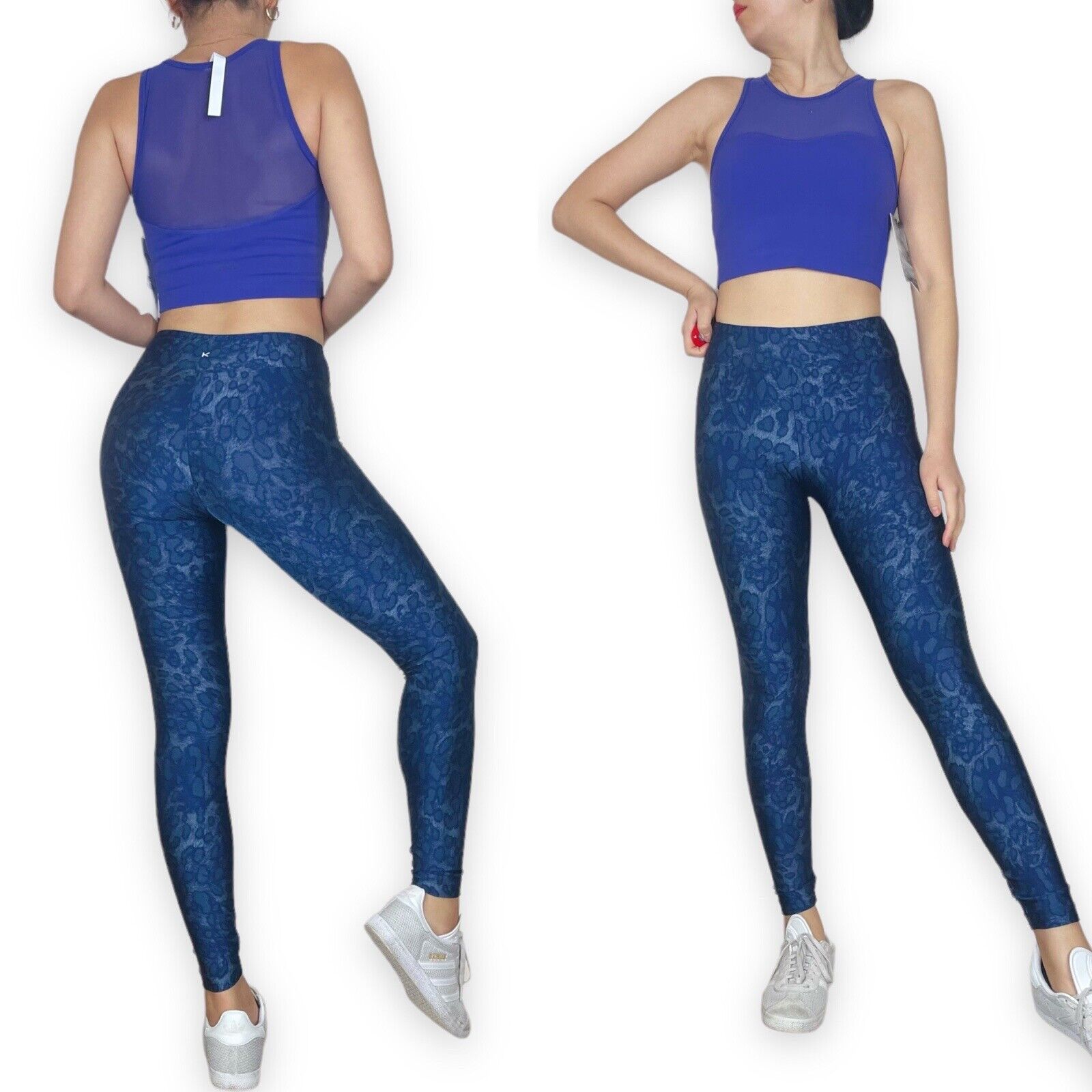 KORAL Liquid Metallic Blue Cheetah Print Leggings… - image 20