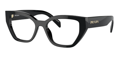 New PRADA Eyeglasses VPR A16 16K-1O1 53-18 145 Large Shiny Black 