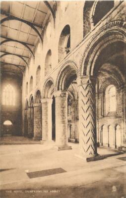 Dunfermline Scotland The Nave, Dunfermline Abbey OLD PHOTO