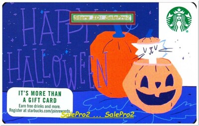 STARBUCKS COFFEE 2018 USA HAPPY HALLOWEEN US PAPER RARE