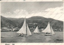 1935 ALASSIO Vele Barche BISCOTTI SAIWA Genova Savona Cartolina 