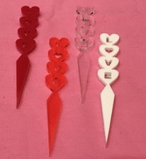 Choice of 16 Colors Acrylic Heart Love Chain Cupcake / Party Picks