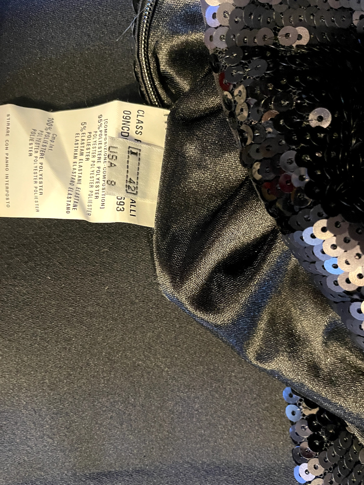 Authentic CLASS ROBERTO CAVALLI SEQUIN Dress Blac… - image 12