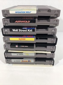 NES Ninetendo Game Lot Of 7 Dr Mario Wall St Kid Air Wolf Operation Wolf Untest