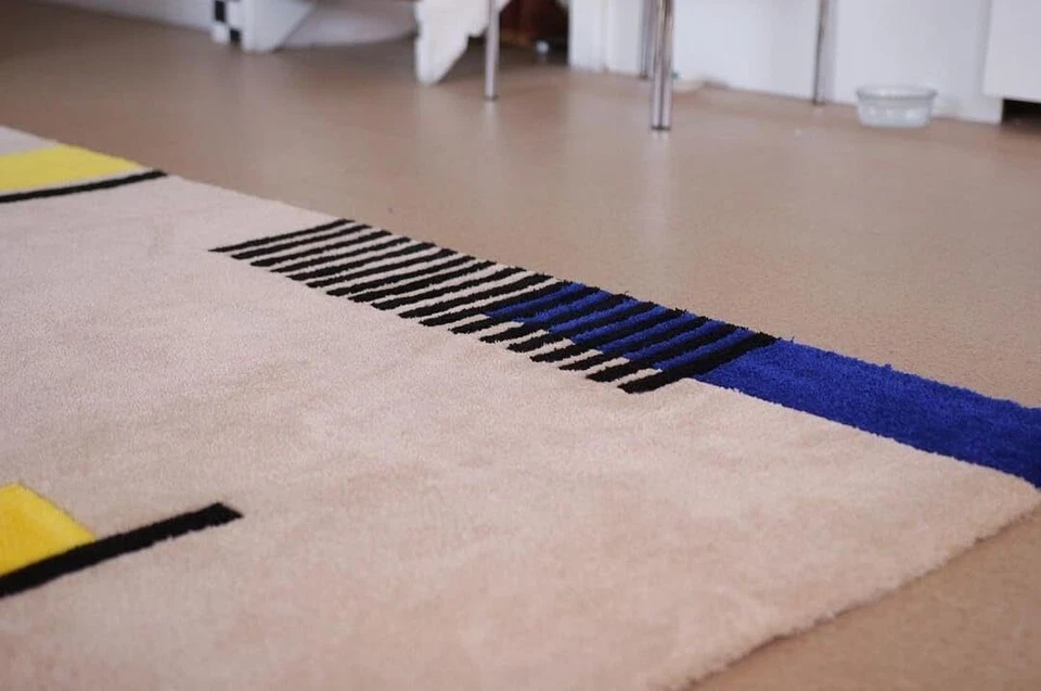 Geometric Print Shaggy Carpet Rectangle Fluffy Fur Floor Area Rug Livingroom Mat - Image 3 of 4