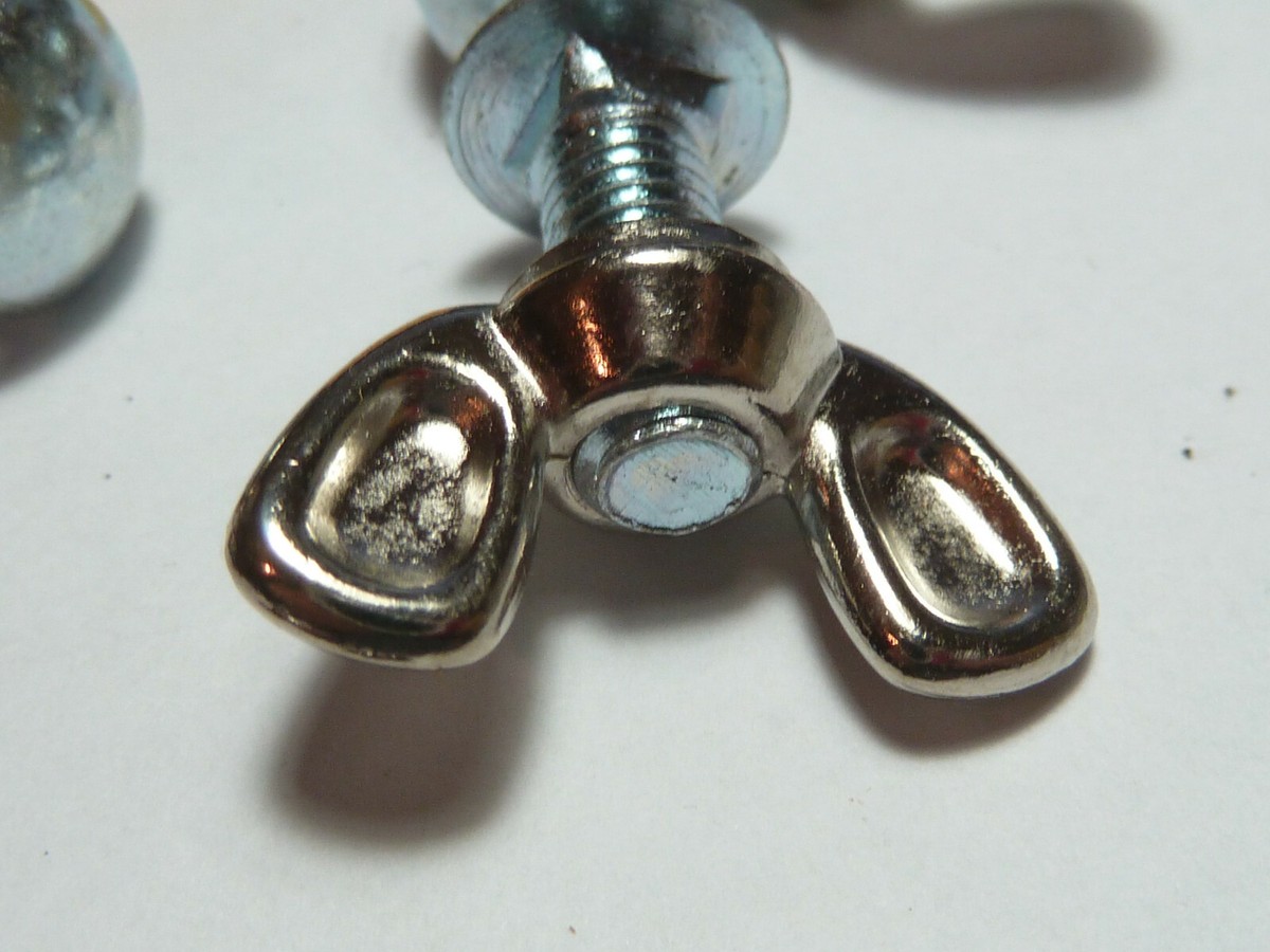 M8 Écrou Papillon Écrous à Oreilles Nylon Main Torsion Serrage Attaches Noir 12pcs 68647320