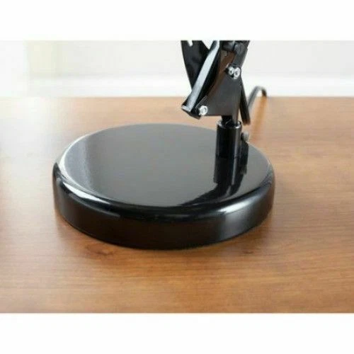 Lámpara de trabajo de escritorio estilo clásico acabado negro arquitecto tareas con bombilla fluorescente Foto 3 de 3