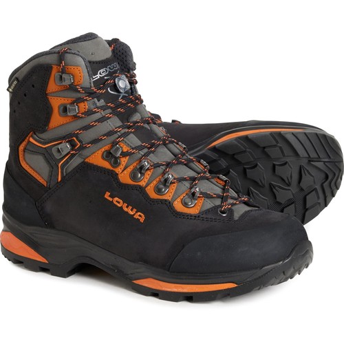 Lowa Men's Camino Evo GTX US 12 M Black & Orange Leather Waterproof