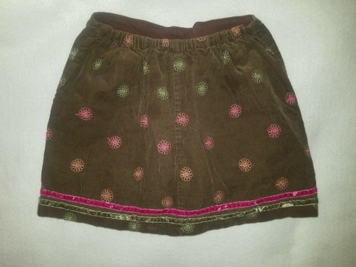 Girl's Cottontail Originals Brown Embroidered Skirt Size 5 - Picture 3 of 3