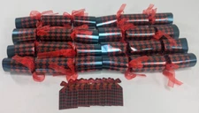 Designing Dining Holiday Party Poppers Christmas Crackers Red/Green Set of 8