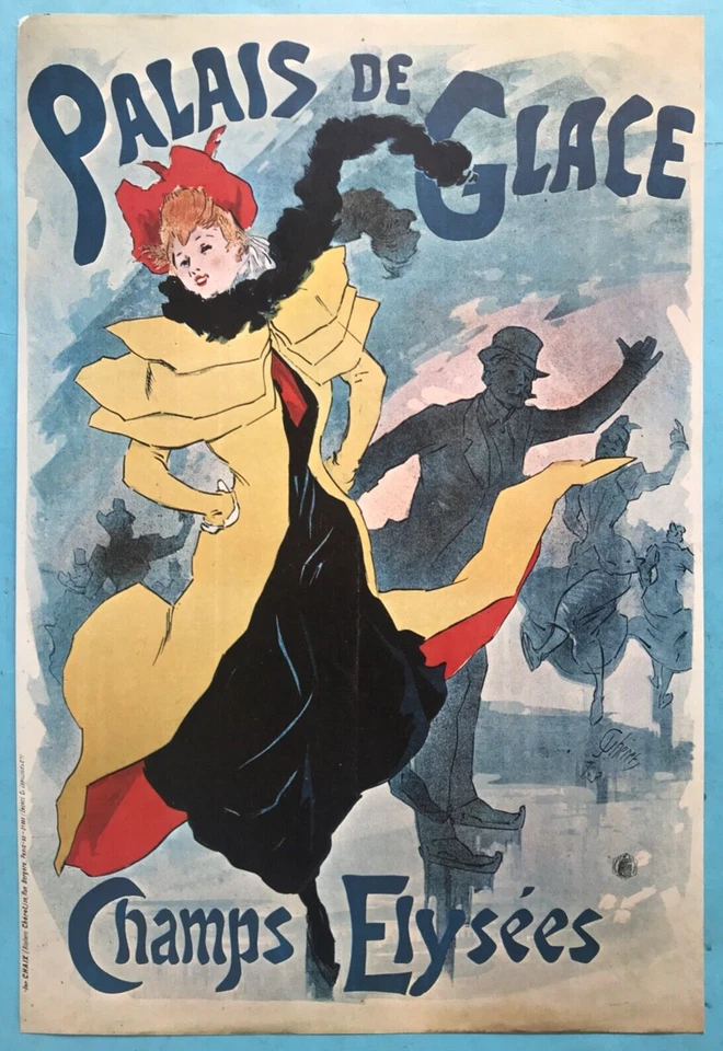 Jugendstil Plakat Art Nouveau Palais Glace Champs-Elysées J. Cheret France ~1893