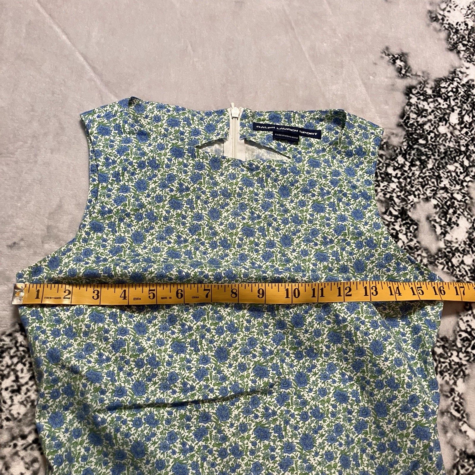 Ralph Lauren Sport Dress Womens Size 4 Blue Green Multi Floral Shift Vtg thumbnail 2