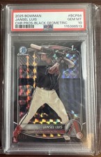 2025 Bowman Jansel Luis Chrome Pros Black Geometric /10 PSA 10 Top Prospect