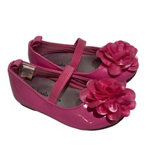 Koala Kids Toddler Girls Pink Patent Flower Ballet Flats Shoes Sz 5 Girly Dressy