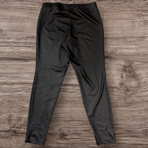 Pantalones tórridos para mujer 1 leggings de cuero sintético al tobillo suaves negros ligeros (847) - Imagen 2 de 13