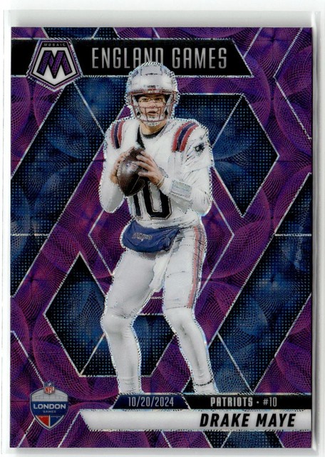 2025 Panini Mosaic #258 Drake Maye Purple Scope
