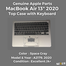 MacBook Air 13" 2020 A2179 Top Case Keyboard Space Gray 661-15386 OEM Grade A 
