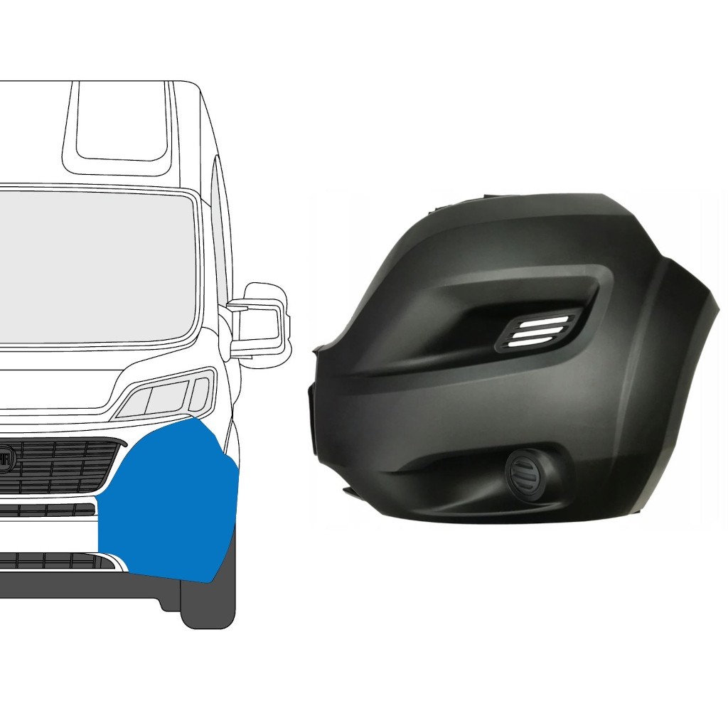Front bumper corner for Fiat Ducato 2018- / Left