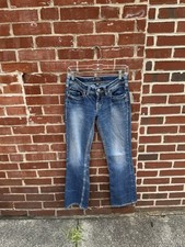 Silver Jeans Women  s Bootcut Jeans Blue Medium Wash Denim Slim Mid Rise 5-Pocket