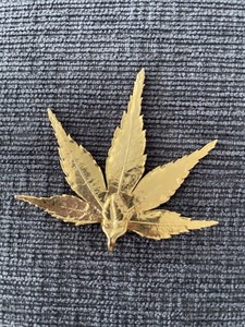 Gold Dipped Marijuana Leaf 2x2.25”Pendant Ornament Weed Grass Pot 420 Jewelry