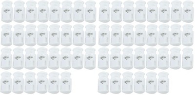 30Pcs White Plastic Cord Locks End Spring Toggle Stopper, Single Hole Elastic...