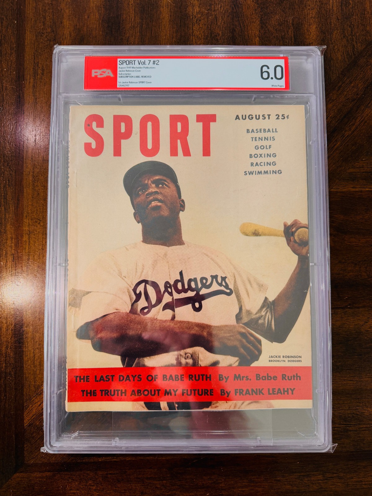 1949 Sport Magazine Jackie Robinson PSA 6.0 Rookie Cover RC 1st SPORT Cover