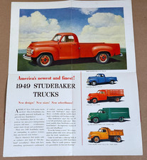 1949 Studebaker Trucks Pickup Stake Dump Truck Dealer Sales Brochure
