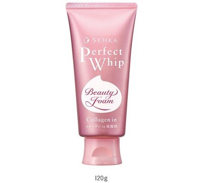 Senka Perfect Whip Beauty Foam Collagen Facial Cleanser for Face, 120 g