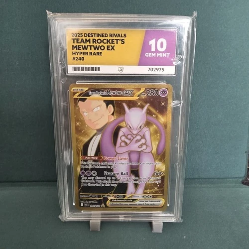 Pokémon TCG Destined Rivals Team Rocket's Mewtwo EX Card 240/182 ACE 10