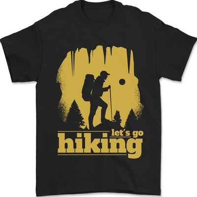 Lets Go Wandern Trekking Camping Outdoor Herren T-Shirt 100% Baumwolle