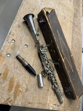 Vintage Metal Clarinet With Case Artiste Parker Musical Houston