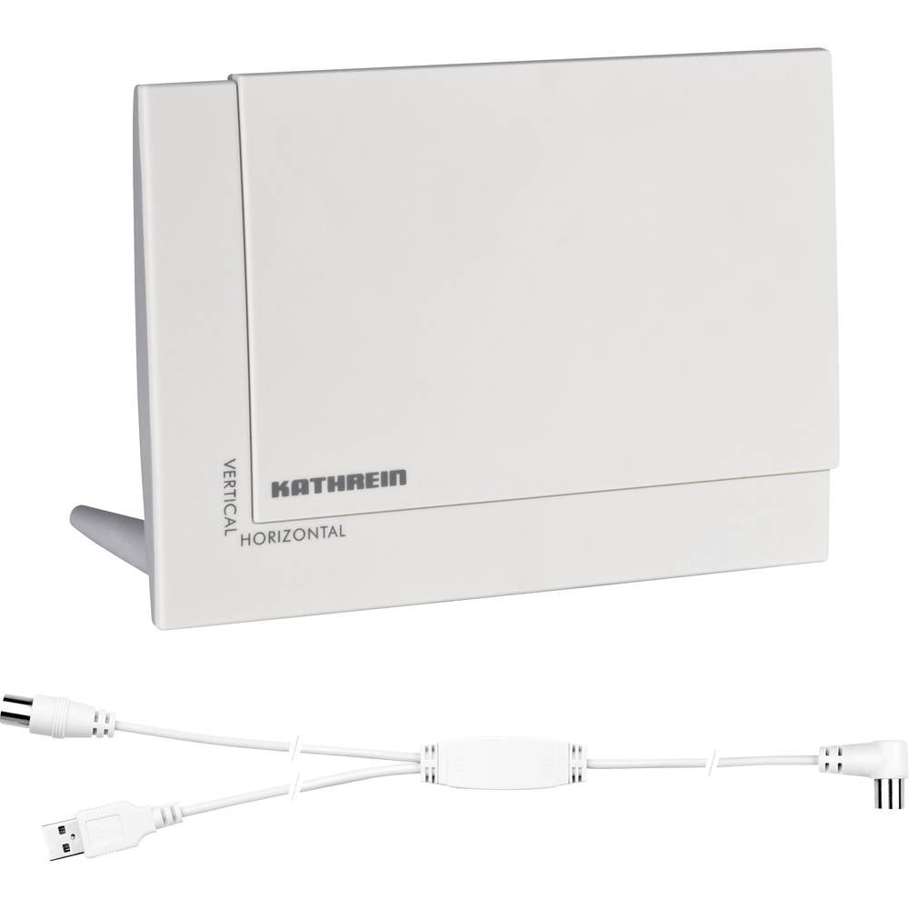 Antenne TNT intérieure active Kathrein BZD 32 plate DVB-T2 avec gain de 18 dB pour décodeur TV