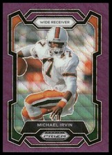 Michael Irvin 2024 Panini Prizm Draft Picks #33 Purple Wave Miami Hurricanes