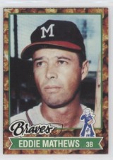 1982 Topps Cracker Jack Food Issue Eddie Mathews #12 HOF 5hy