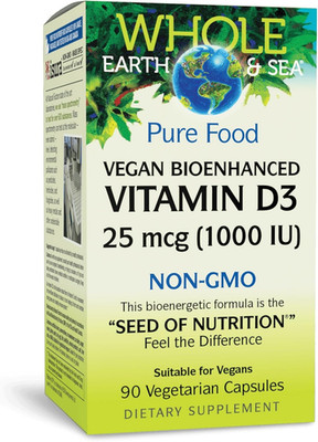 Whole Earth & Sea Vitamin D3 - Dietary Supplement Supports Strong Bones & Joints