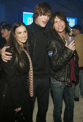Demi Moore Ashton Kutcher Steven Tyler at GM Rocks Award Season Wi- Old Photo