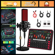 Podcast Microphone Bundle with Audio Mixer Condenser Mic for Streaming, Gaming
